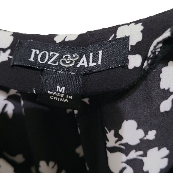 Roz and Ali floral blouse M - Picture 3 of 4